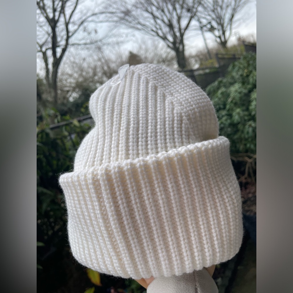 Coach Cream Ribbed Knit Beanie - Picture 14 of 17